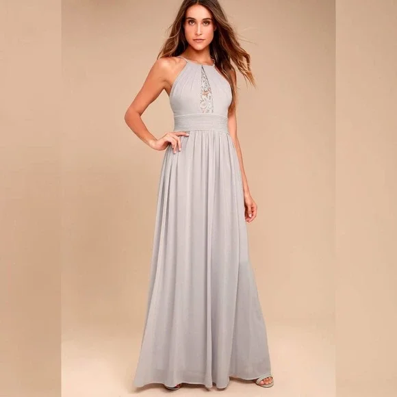 chinese dress ladies Kimmy Maxi Dress- Grey S